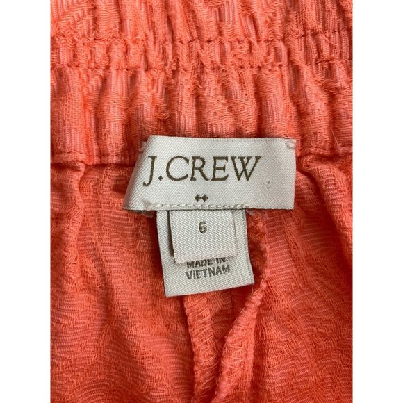 J. Crew Women's 6 Salmon Color 100% Cotton Shorts with Pockets - Picture 4 of 7